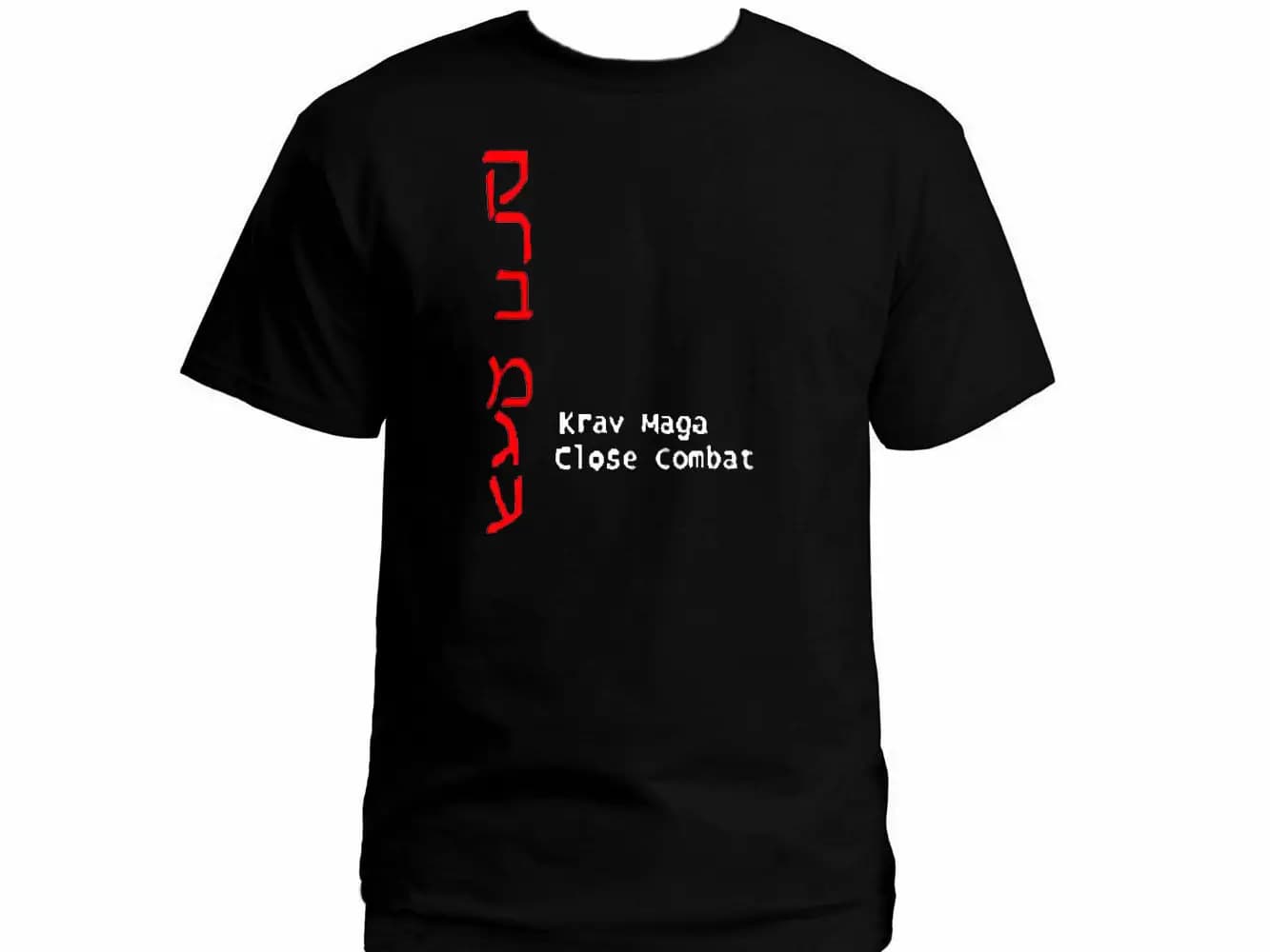 T-Shirt da allenamento autoprotezione inglese/ebraico Krav Maga Close Combat. Estate cotone manica corta o-collo Mens T Shirt nuovo S-3XL