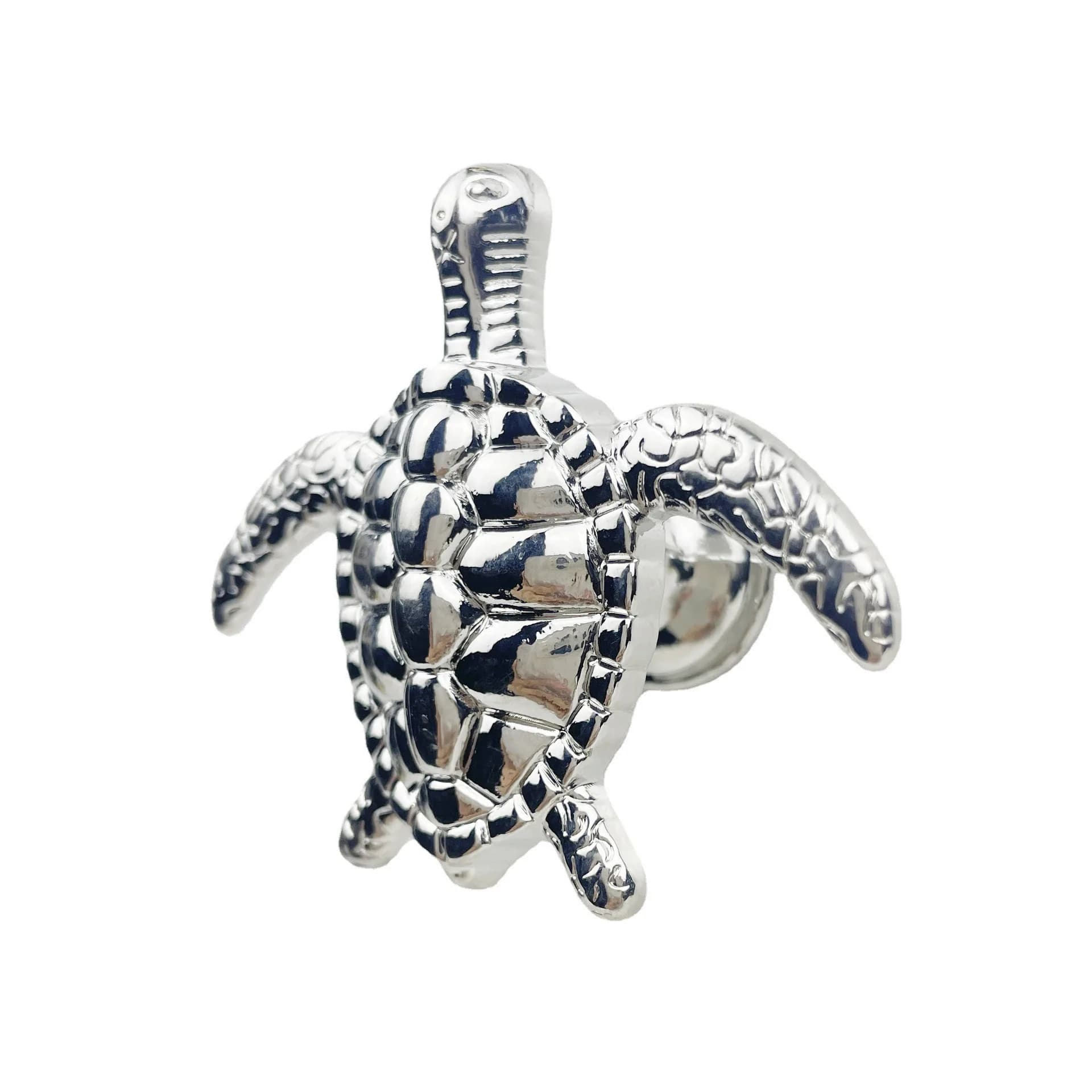 Maniglia Moderna a Forma di Tartaruga Marina – Pomello in Metallo a Foro Singolo per Cameretta Bambini (Adatto per Scarpiera, Cucina e Cassetti)