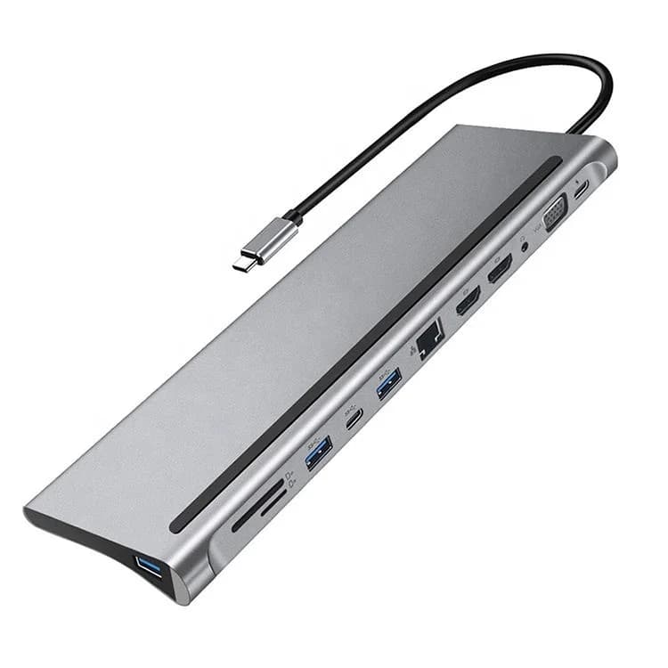 12 in 1 Docking Station Type C HD 4K USB Hub Laptop Usb-c Dock USB HUB