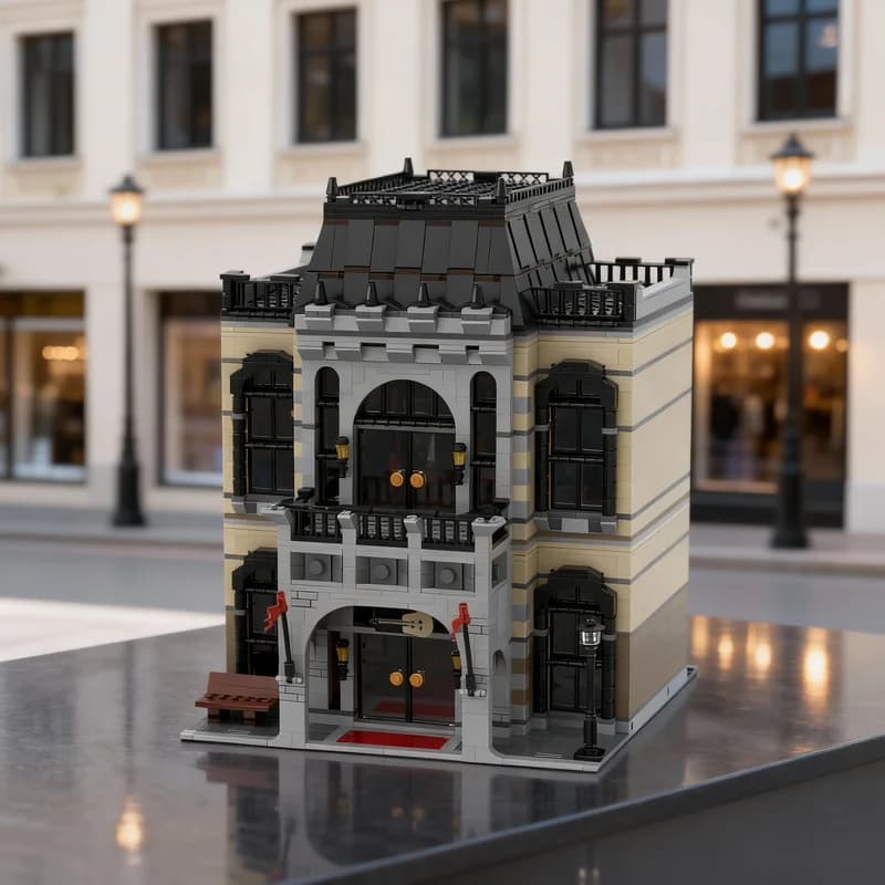2668 pz MOC City Music Hall Modellino Modulare Paesaggio Urbano Costruzione Blocchi Regalo di Natale Giocattolo Fai da Te Creativo