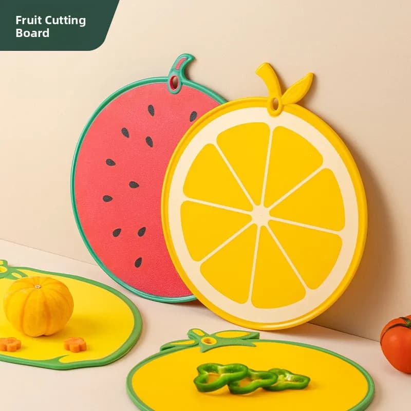 Tagliere in Plastica per Frutta, Utensile da Cucina per Bambini, Tagliere Piccolo Rotondo per Alimenti Complementari, Prodotto in Cina
