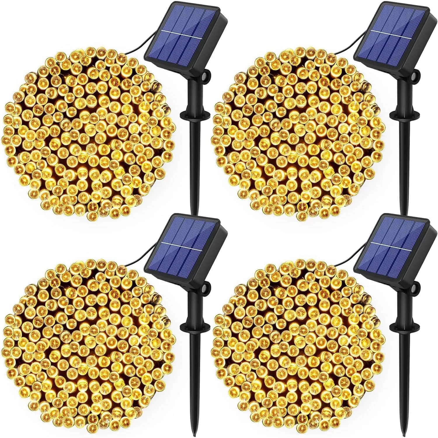 1/2/4 pezzi luci a stringa solari lucine da giardino per esterni luci da cortile recinzione natalizia per esterni alberi feste di nozze