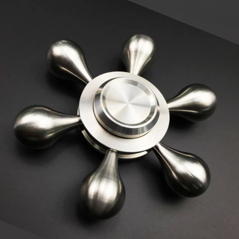 Gocciolina d'acqua in acciaio inossidabile Fidget Spinner EDC Punta del trottola in metallo Alleviare lo stress Giocattolo Giroscopio Anti-stress per i bambini