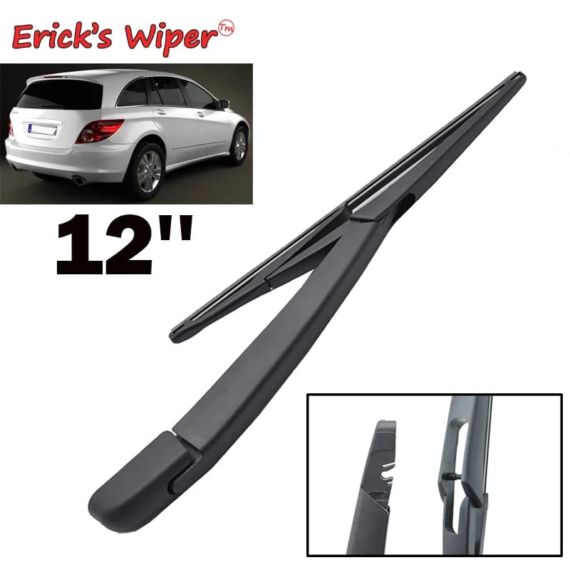 Erick's Wiper 12 "Kit set spazzole e braccio tergicristallo posteriore per Mercedes-Benz Classe R W251 2006 - 2013 Parabrezza Parabrezza Spazzola per finestra