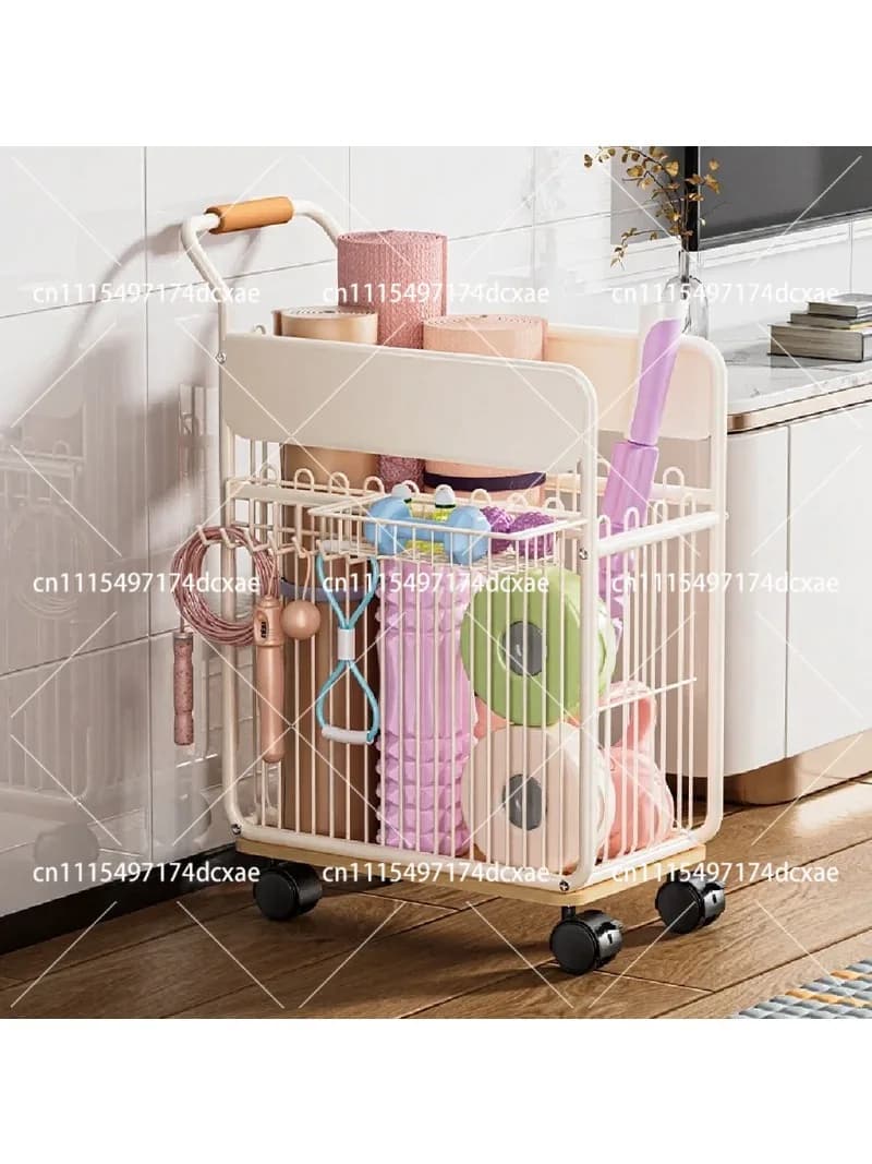 Large Yoga Mat Storage Basket for Sports Equipment, Dumbbells, Fitness Accessories & Ball Shelf