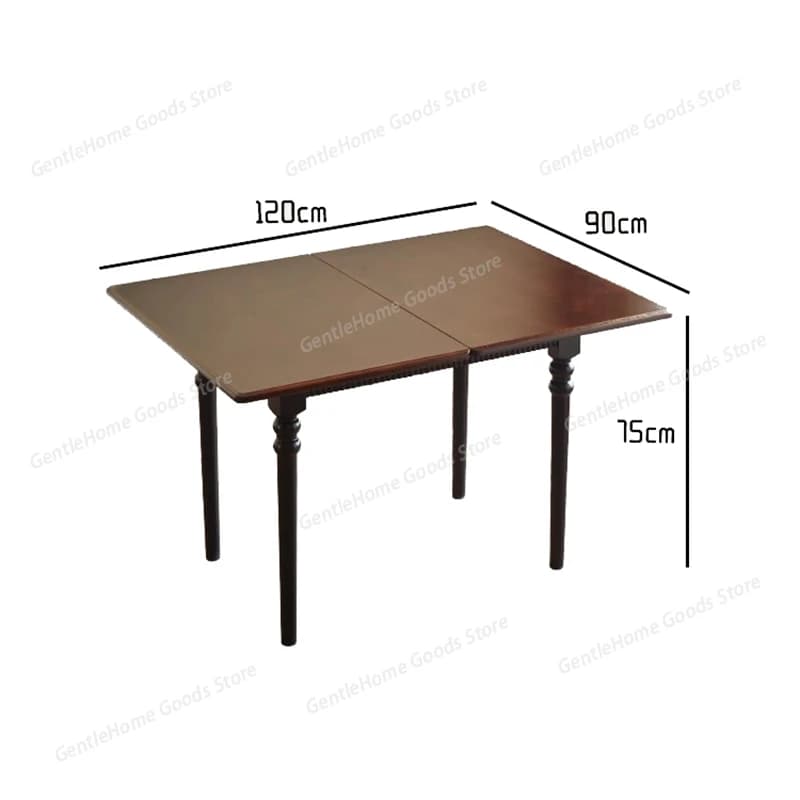 Tavoli da Pranzo Pieghevoli in Stile Mid-Century, Tavoli Vintage Chic Francese con Gambe Alte Uniche, Mobili per Sala da Pranzo