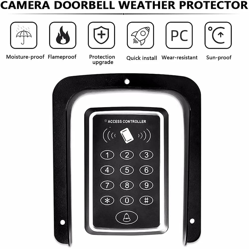 A21Q -Videocitofono Copertura antipioggia Campanelli per porte in metallo Custodia per controllo accessi per citofono campanello di accesso controller tastiera