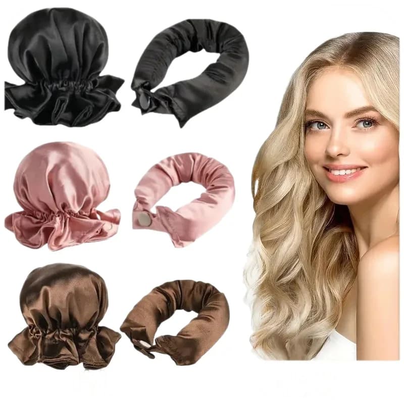 Set di 2 Nuovi Ferri Arricciacapelli Senza Calore per Dormire, con Clip e Fasce per Capelli, Strumento per Onde Grandi, Accessorio per Arricciare i Capelli Mentre Si Dorme