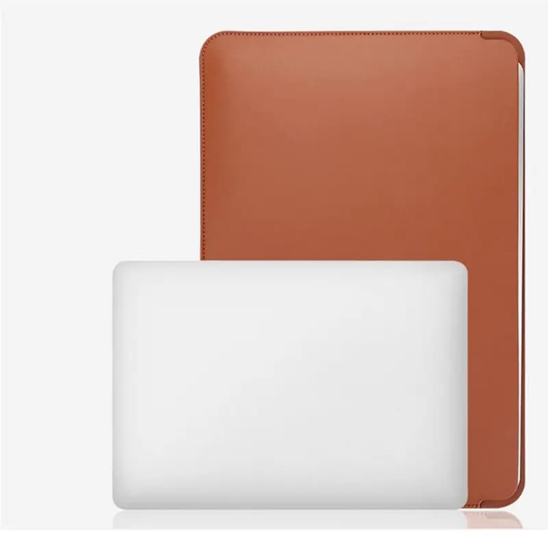 * UNO GIORNO Per MacBook 2019/2018 Custodia protettiva per tablet in pelle per laptop Air/Pro per uso generale 13.3 Air/Pro, marrone