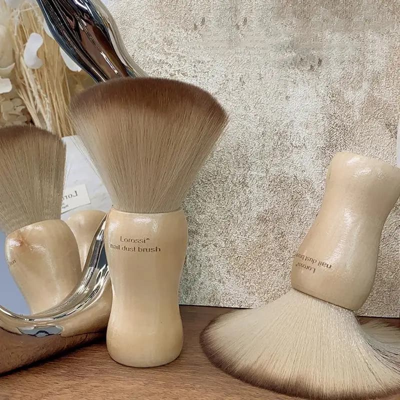 Z. Pennello Professionale per Nail Art, Spazzola Rotonda con Manico in Legno per Pulizia e Trucco, Accessori per Manicure, Attrezzatura per Salone