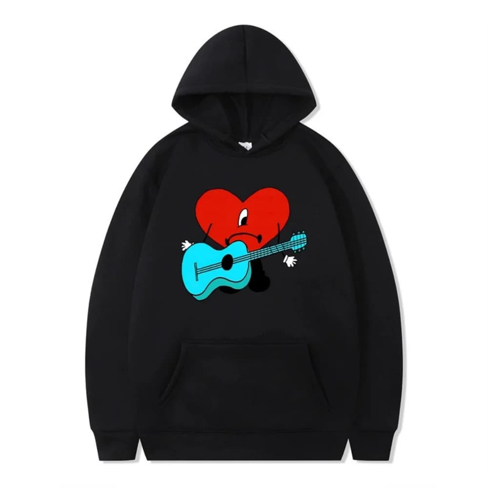 Un vera no sin ti hoodie bad bunny spring and autumn men's fashionable casual versatile hooded sweatshirt