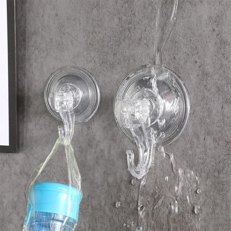 Gancio a ventosa sottovuoto riutilizzabile trasparente senza punzonatura in vetro da cucina, bagno, parete, articoli per riporre asciugamani, ombrellone