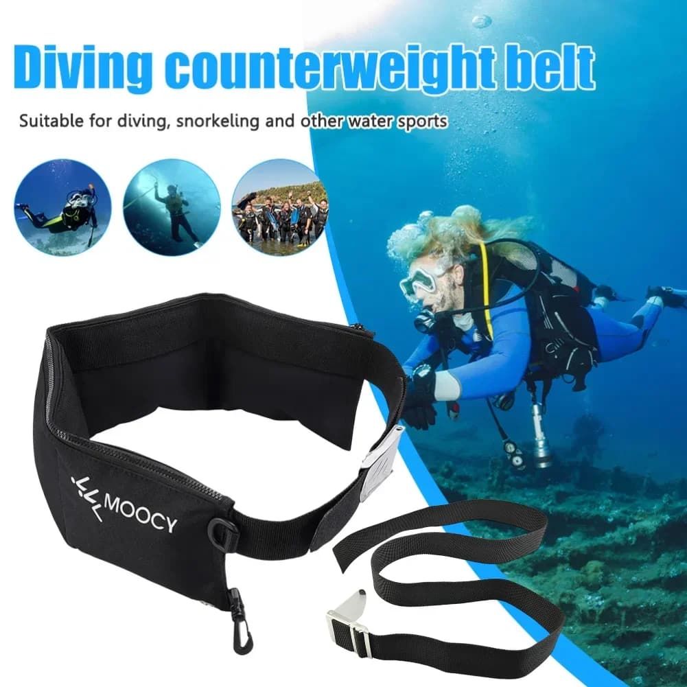 Portable Sport Dive Belt with Pocket, Savored Belt for Snorkeling and Diving, Fast Drying Water Sports Equipment