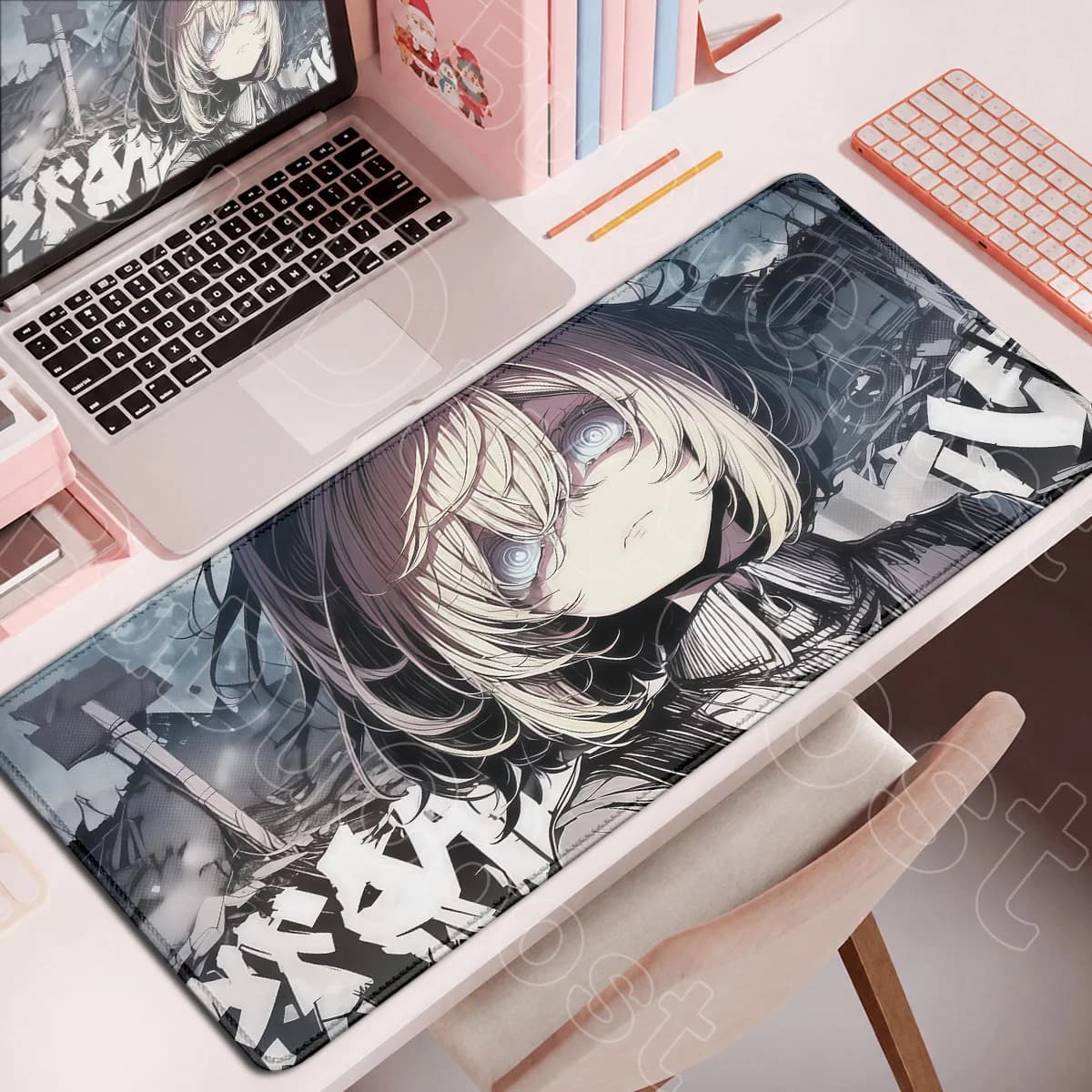 Hot Anime Mouse Pad XXL E-sport Gamer Keyboard Mat Computer Saga of Tanya the Evil Rubber Desktop Carpet Office Locking Edge Rug