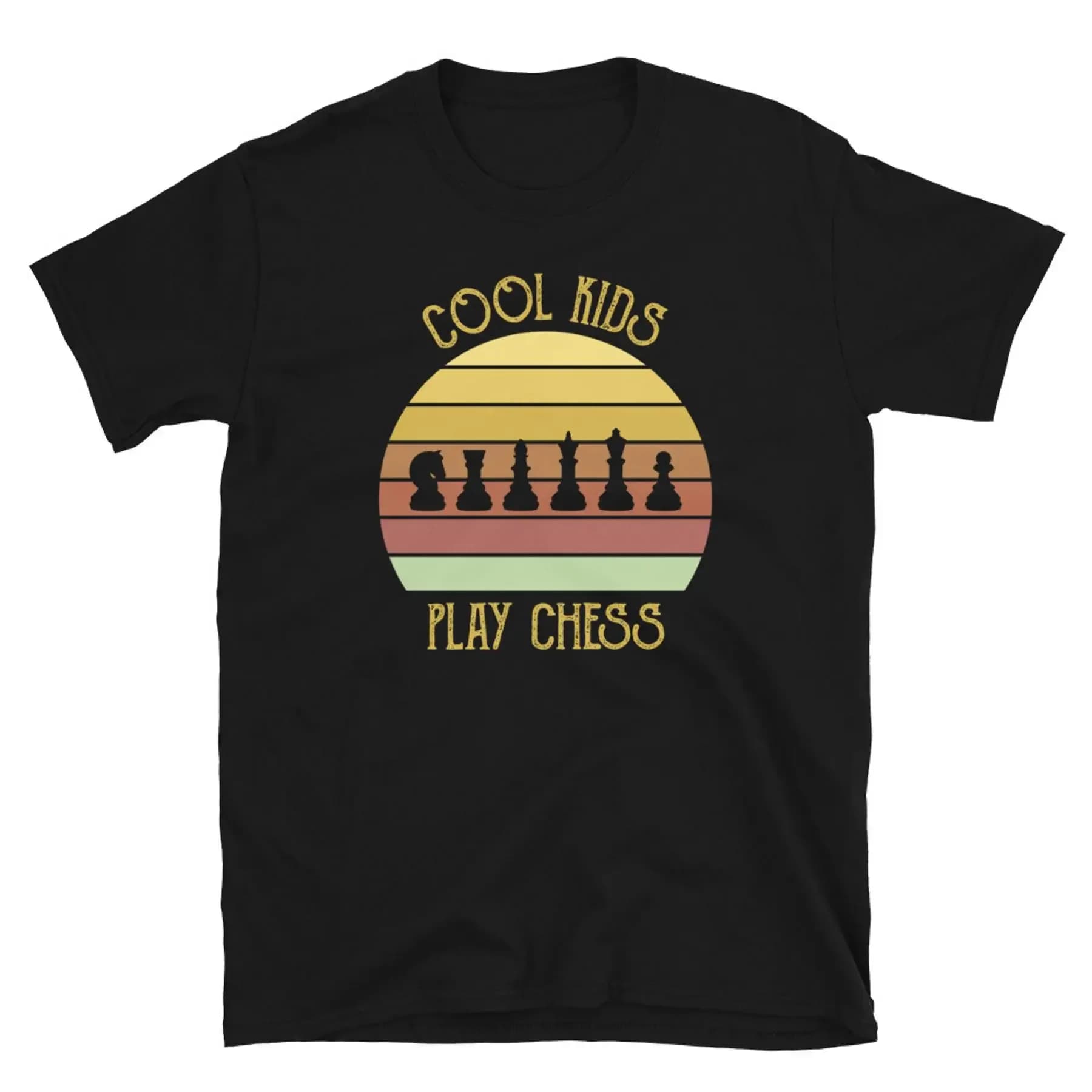 Cool Kids Play T-shirt unisex a maniche corte con gioco da tavolo per scacchi