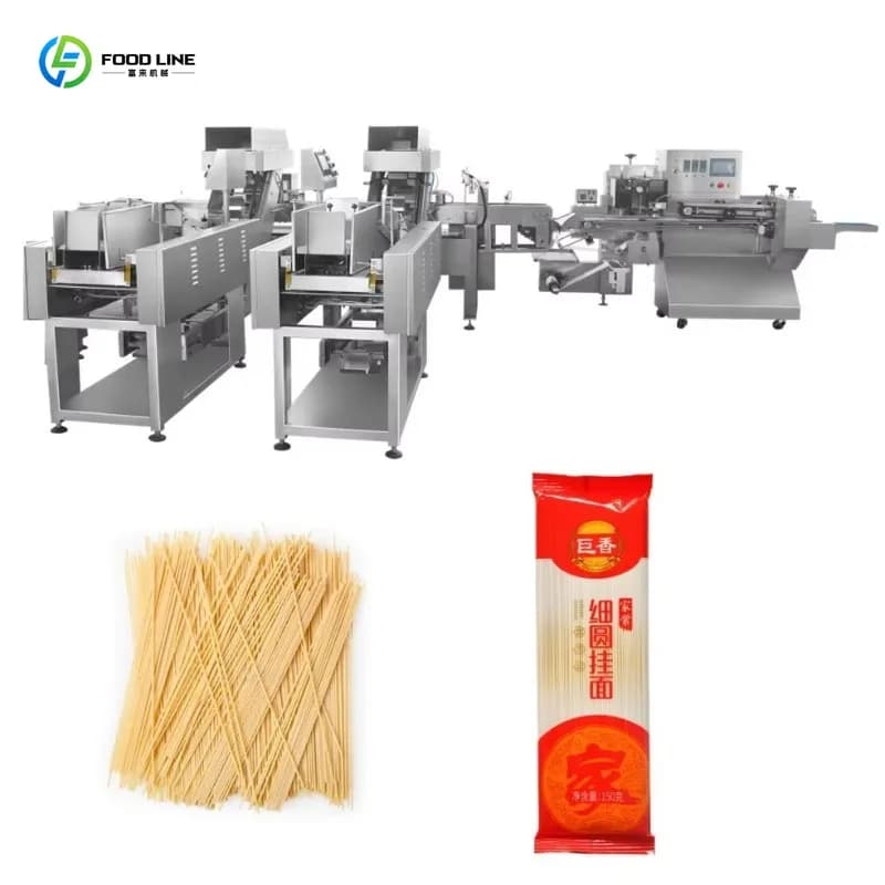 Confezionatrice orizzontale personalizzata ad alta efficienza, adatta per pasta lunga, udon secco e noodle, macchina automatica per il confezionamento.