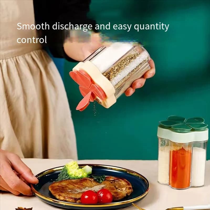 Contenitore per barattolo di condimento Bottiglia di condimento Scatola di immagazzinaggio di spezie Contenitore per condimenti da campeggio all'aperto Gadget da cucina Set-B61B