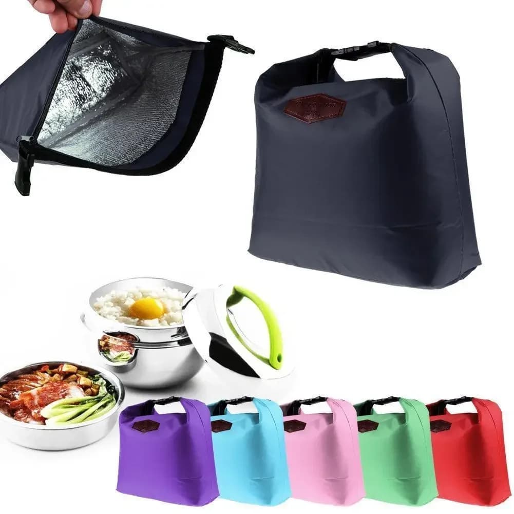 Borsa termica per il pranzo, portatile, in tessuto Oxford, borsa termica per il pranzo, borsa per il trasporto di cibo da picnic, borsa termica, 1 pezzo