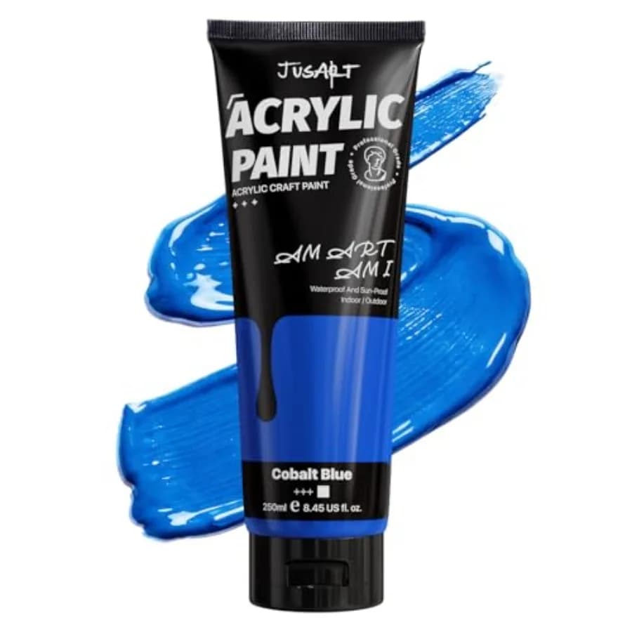 Acrylic Paint, 8.45oz/250ml Large Tube, Heavy Body Rich Pigment, Non-Toxic, Non-Fading Craft Paint for Canvas Wood Metal Fabric