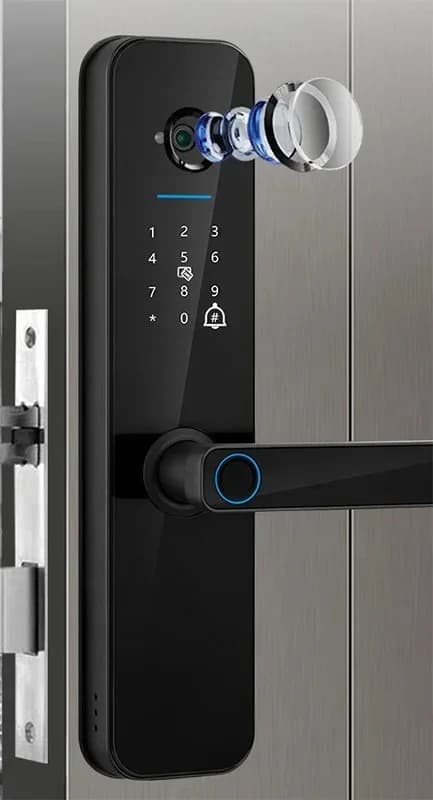'Tuya Wifi Digital Smart Door Lock Sblocco biometrico delle impronte digitali con fotocamera