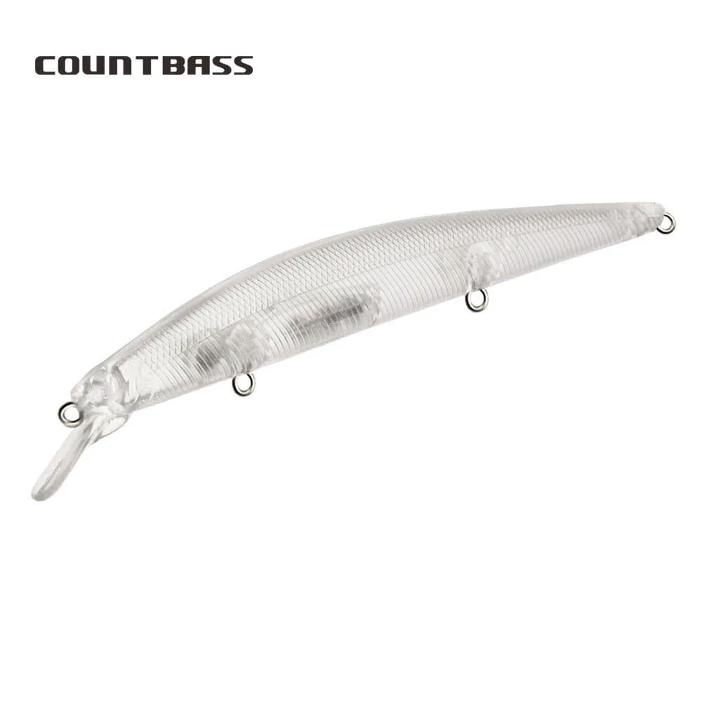 Countbass 10 pezzi corpi esca vuoti, pesciolini galleggianti 115 mm/4,5" 9,5 g/0,33 once, esche da pesca non verniciate, alghe, wobblers, esche per pesci