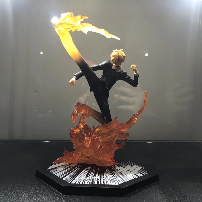 One Piece Action Figures Sanji Fire Foot Model Toy 160mm PVC Toys Anime Sanji Japanese Anime Figure