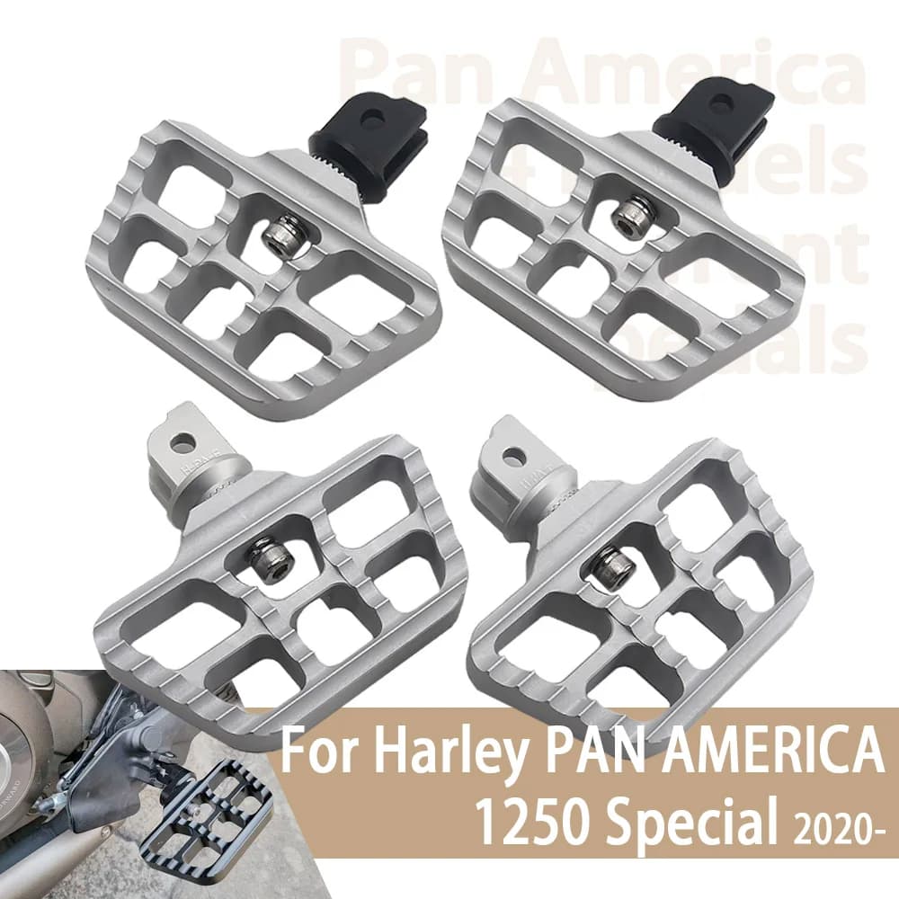 Per HARLEY PAN AMERICA 1250 PA1250 1250S 2020- Poggiapiedi Moto in Alluminio CNC Pedali Girevoli a 360° Anteriori