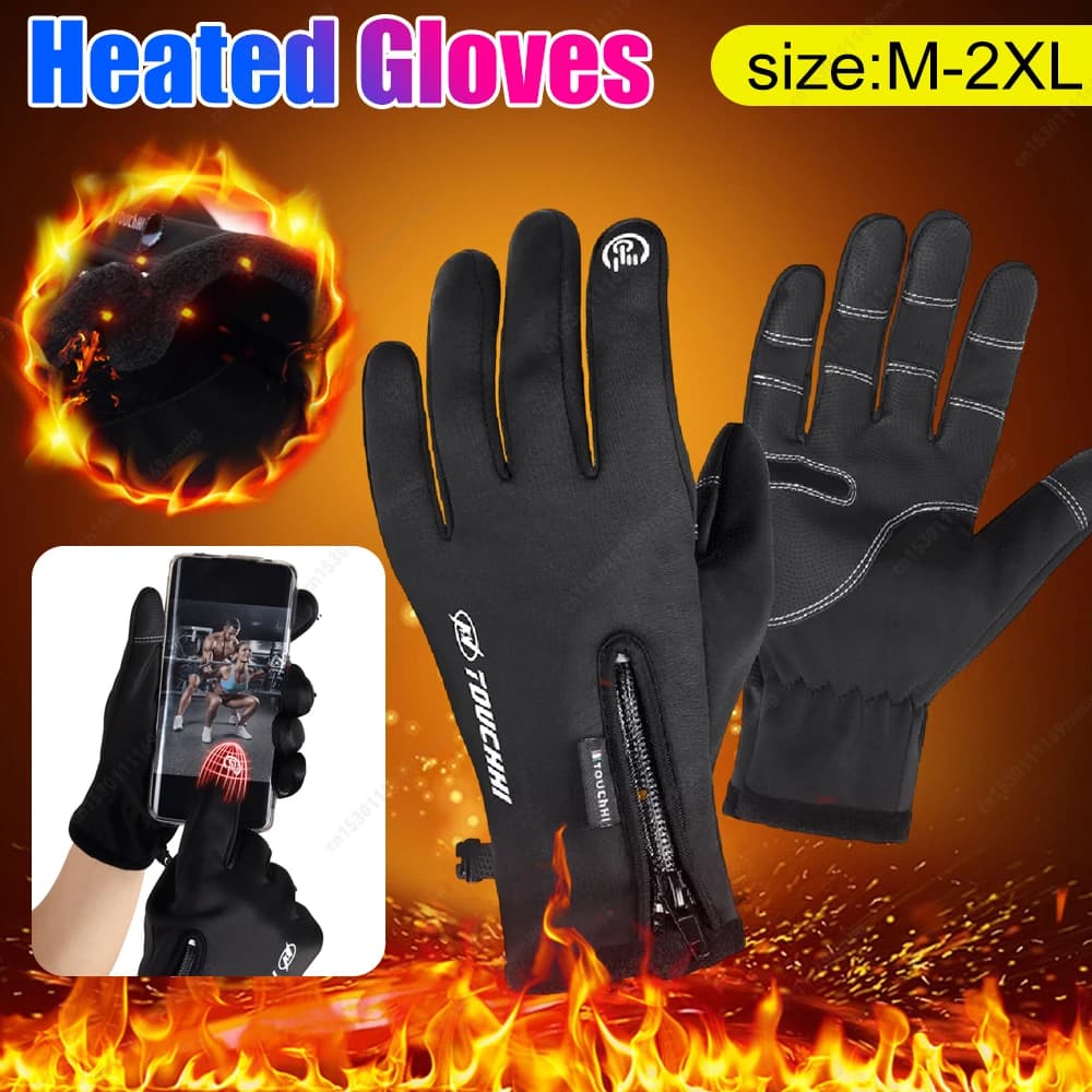 Guanti touch screen USB Guanti riscaldati elettrici caldi invernali Guanti da moto riscaldati Guanti riscaldati antivento per donna uomo