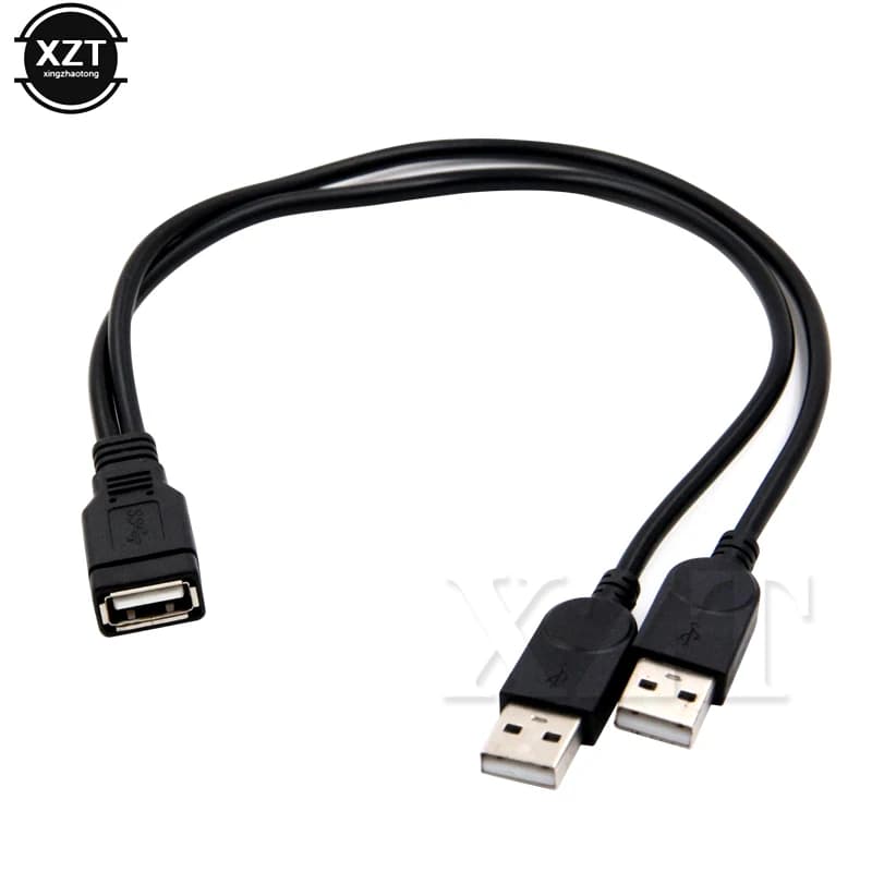 USB 2.0 A male to USB female 2 double USB female extension cable HUB charge