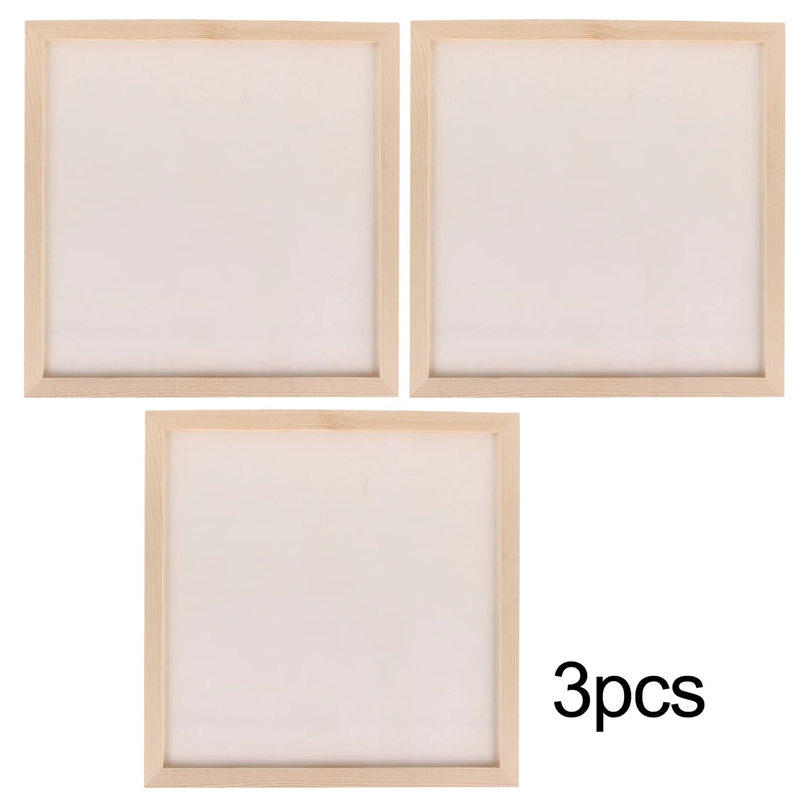 1 Set Of 3 Pieces Wooden Picture Frames For Crafts 11.81x11.81 Inches