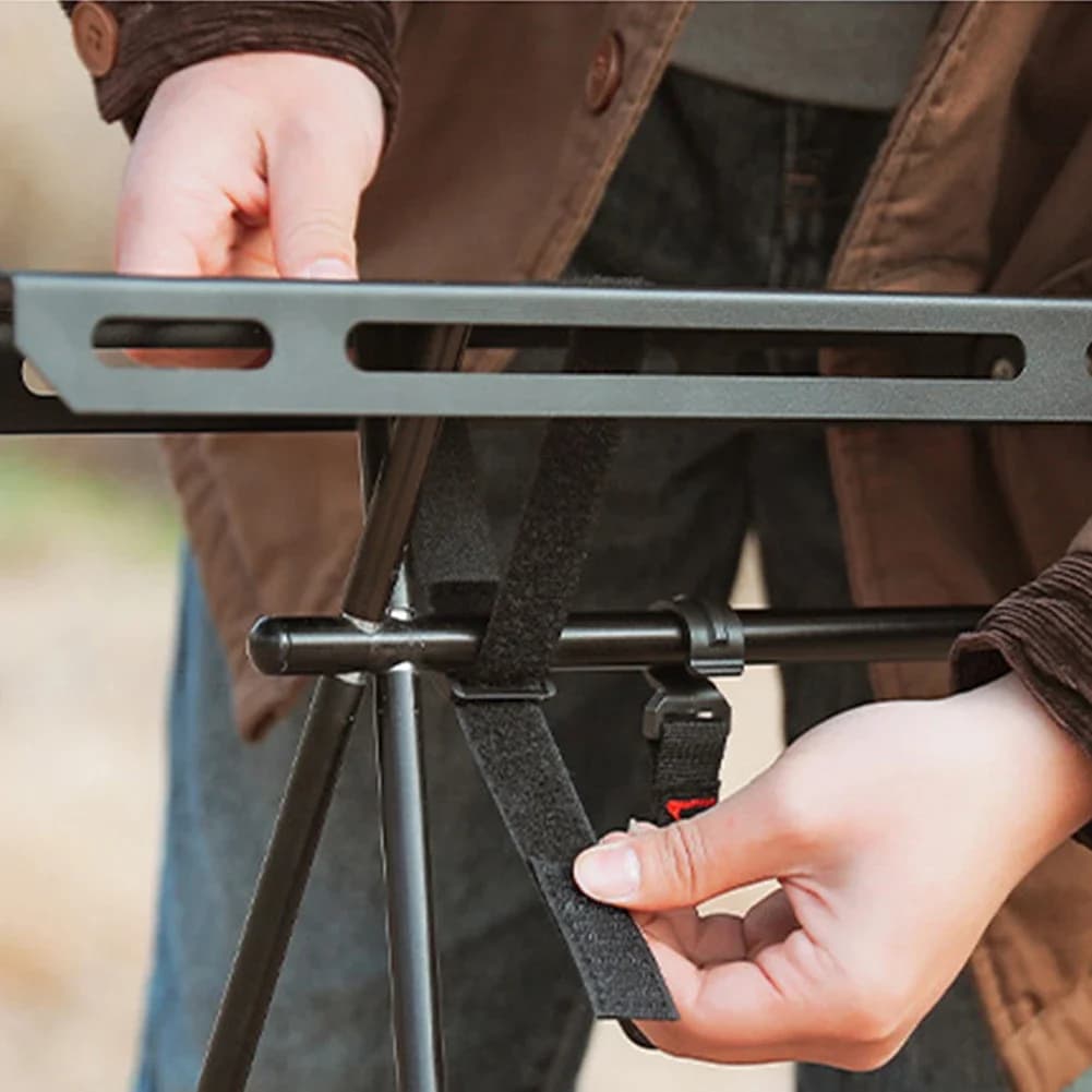 Piastra superiore per treppiede da campeggio, tavolo portaoggetti portatile, pieghevole, ad alta resistenza, con foro per appendere, accessori da esterno