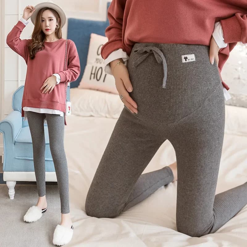 Leggings regolabili di grandi dimensioni per donna incinta Nuovi pantaloni premaman Gravidanza Abiti a vita alta in cotone morbido e sottile