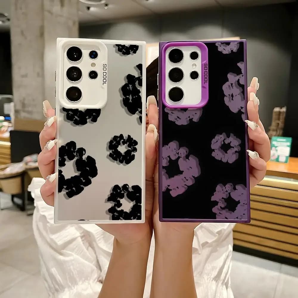 Luxury D-Denim-T-Tears Phone Case For Samsung Galaxy S25 Edge S24 S23 S22 S21 S20 Ultra Funda Silicone Silver cover
