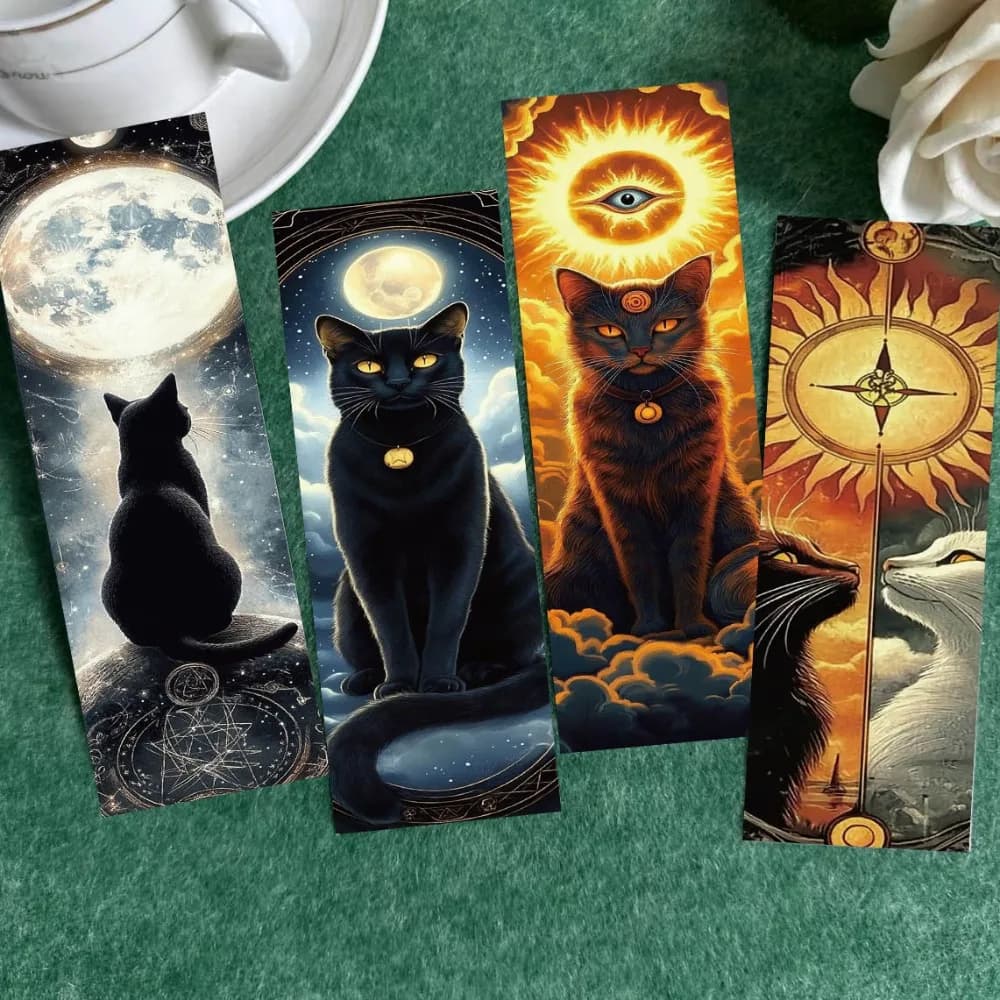 30 pezzi di carte dei tarocchi gatto segnalibro cartone animato semplice estetica lettura segnalibri carta ufficiale decorazione fai da te etichette pagina carte