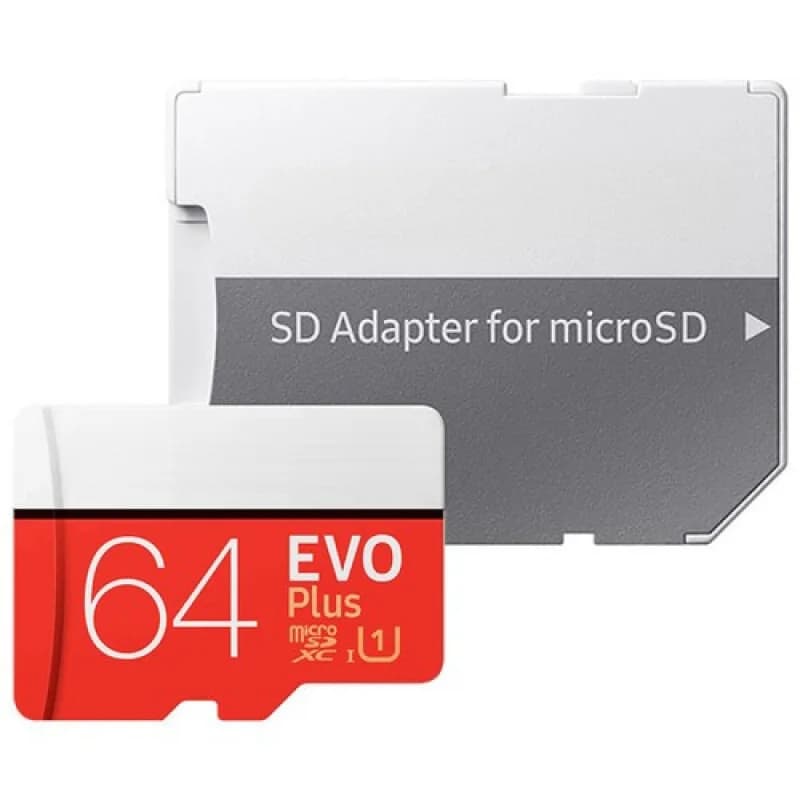 ZZ per Samsung EVO Plus 4K U3 64GB MicroSDXC Flash Drive con Adattatore Scheda di Memoria (Confezione Multipla)