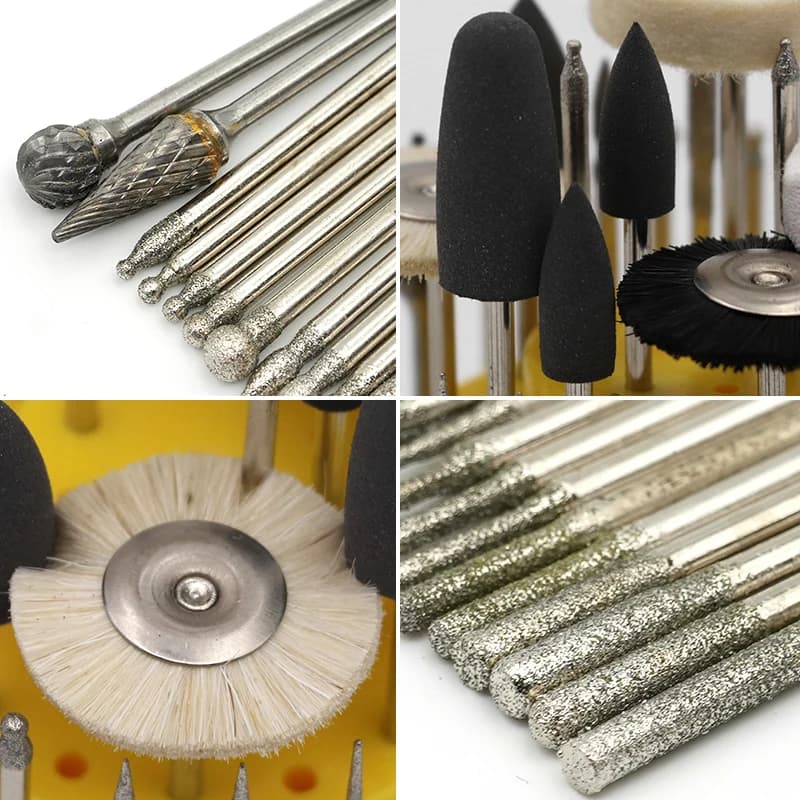 48 Holes Dental Bur Box Drill Tungsten Steel Polishing Burs Drill 2.35mm Shank Nail Drill Bit Cutter Set Disinfection Holder