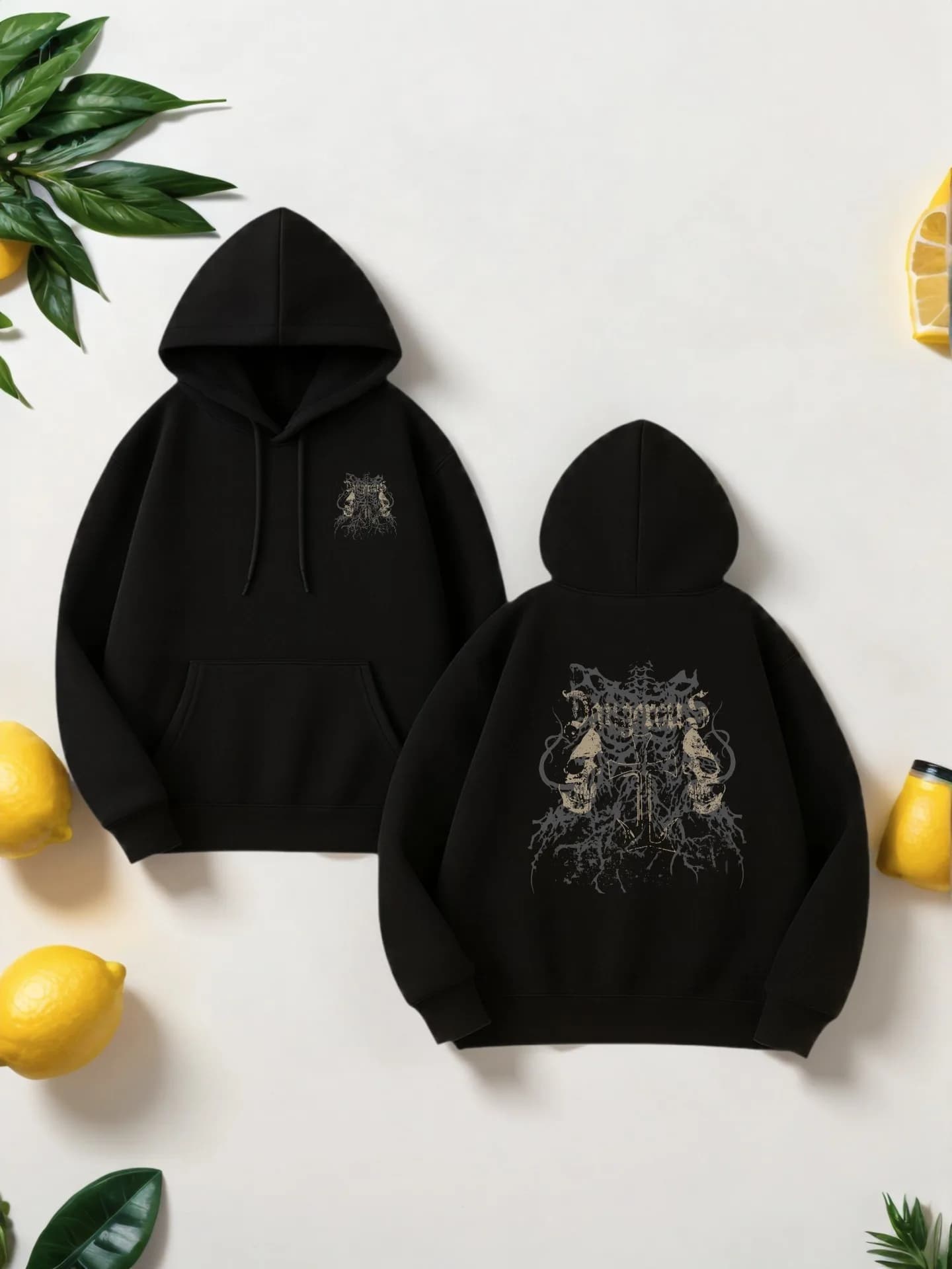 Felpa con cappuccio grafica da uomo, stampa teschio, stile streetwear, foderata in pile, per giovani uomini, da indossare tutti i giorni