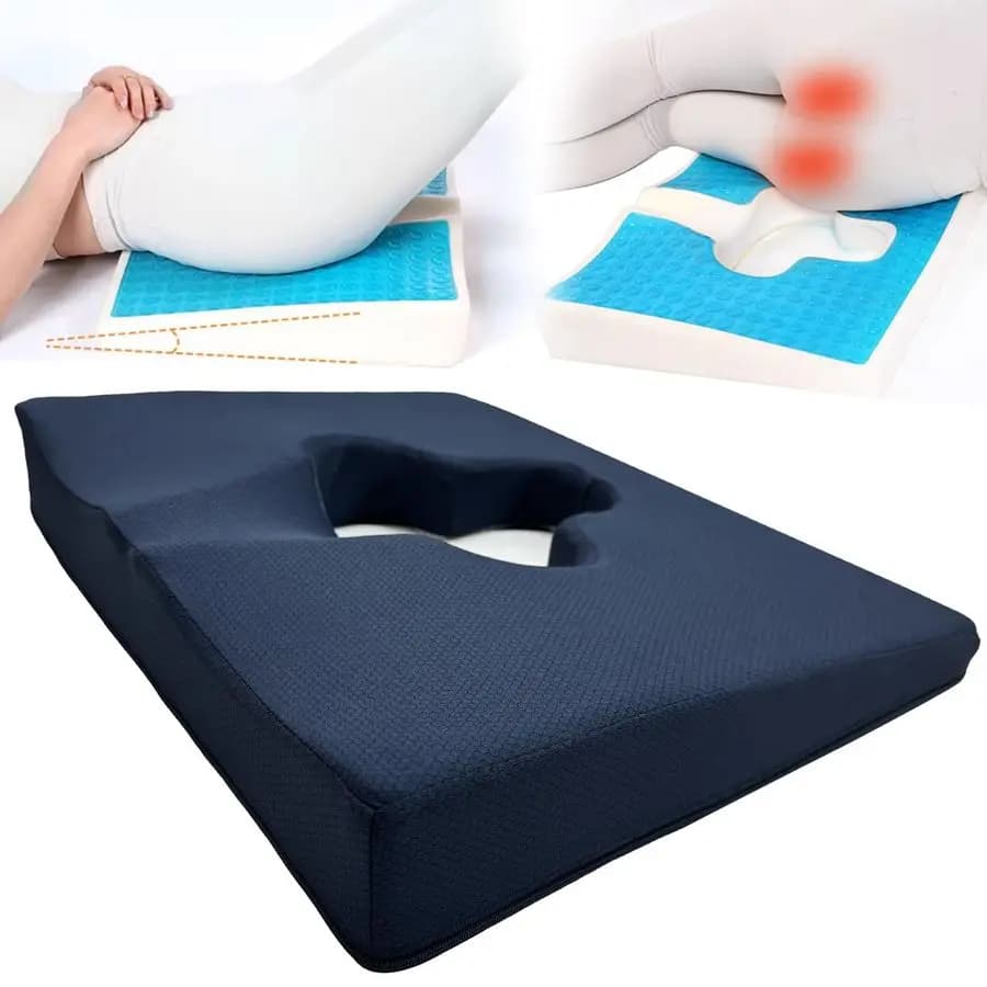 Cuscino del sedile per sedia a rotelle, Cuscini doloranti per letto per glutei, Sciatica, Schiena, Coccyx, Cuscino per alleviare il dolore con ulcera dolorante a pressione, C ergonomico