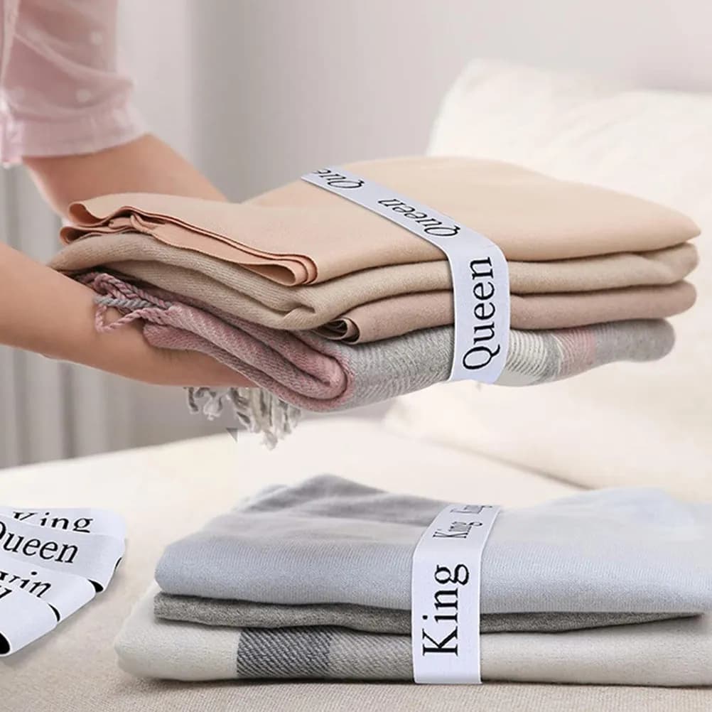 Set of 8 Sheet Elastic Straps, Adjustable Handles for Organizing and Preserving Bed Linen, Elastic Accessories