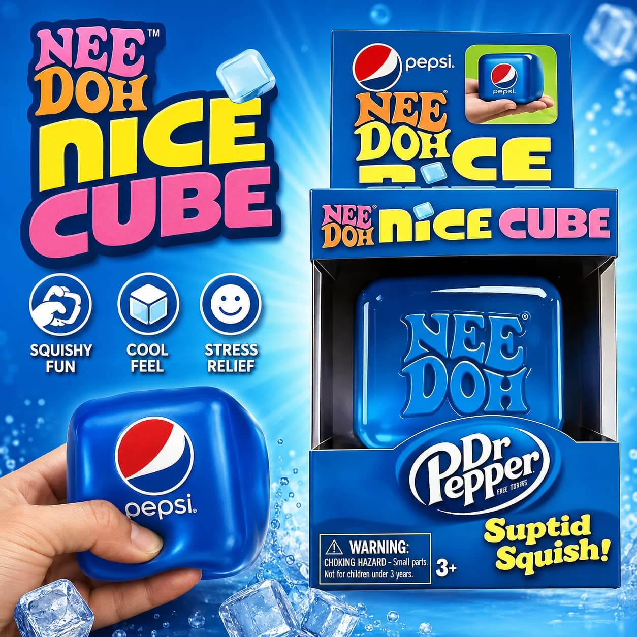 Disponibile 2026 Needoh Squeeze Stress Relief Toy Sensory Fidget Cube Blind Box