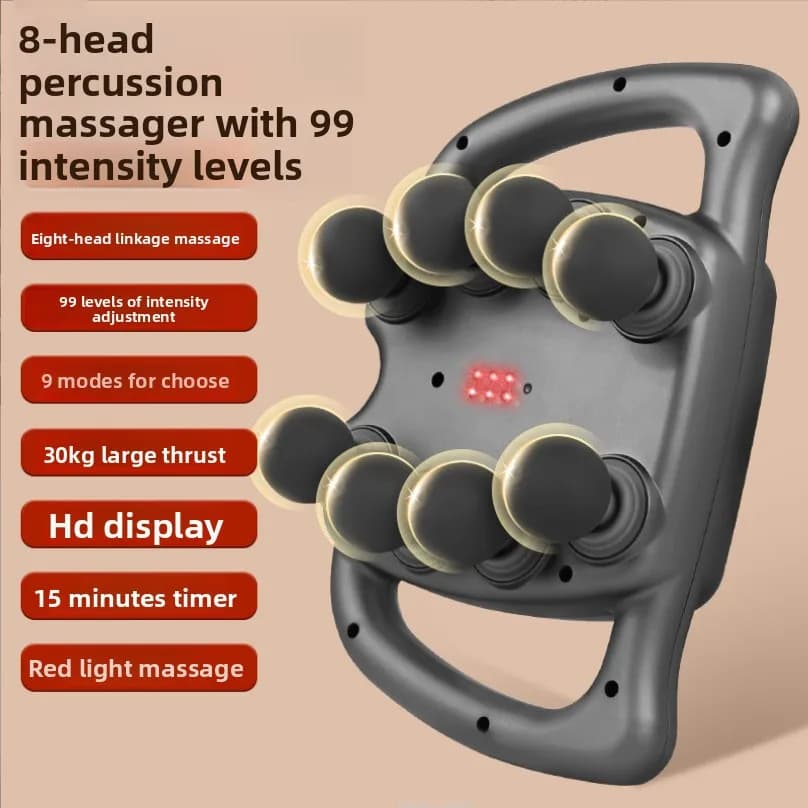 New 16 Heads Massage Gun High Power Muscle Massager Multi-head Deep Tissue Relaxer Home Fitness 8 Heads Electric Massage Device