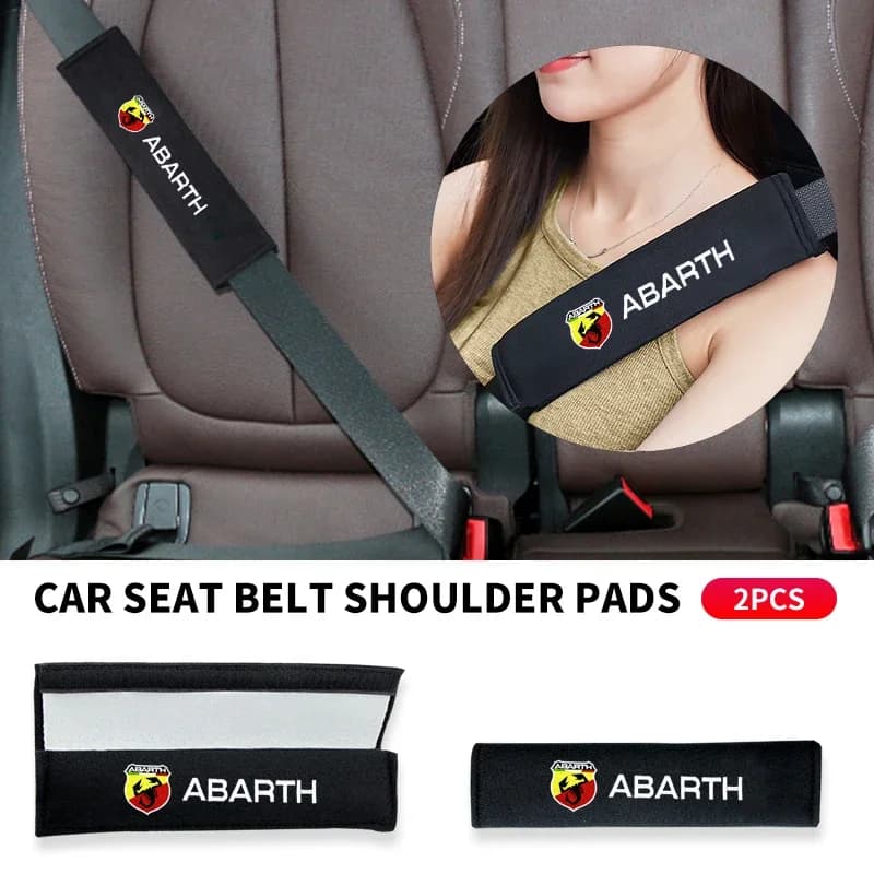 2x Car Seat Belt Covers Car Styling Shoulder Protective Padded for abarth 695 595 500 competition 124 Spider PUNTO