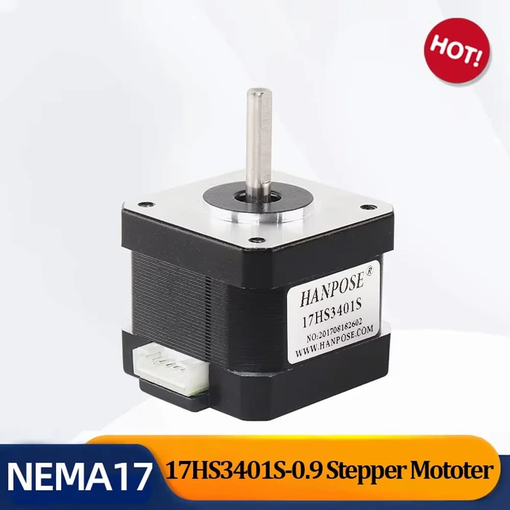 Stepper motor 17HS3401S-0.9 degree 42 Motor 1.3A 28N.cm 4-lead Nema17 micro gear stepper motor For 3D Printer Monitor Equipment