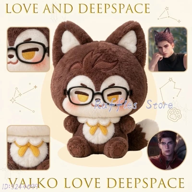 Love And Deepspace New Role Valko Cosplay Anime 20cm Keychain Backpack Pendant Keyring Accessory Ornament Halloween Party plush