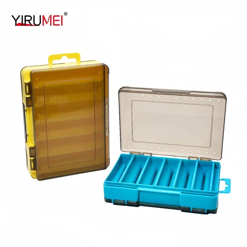 Scatola porta esche e ami da pesca a doppio lato con 12 scomparti per wobblers