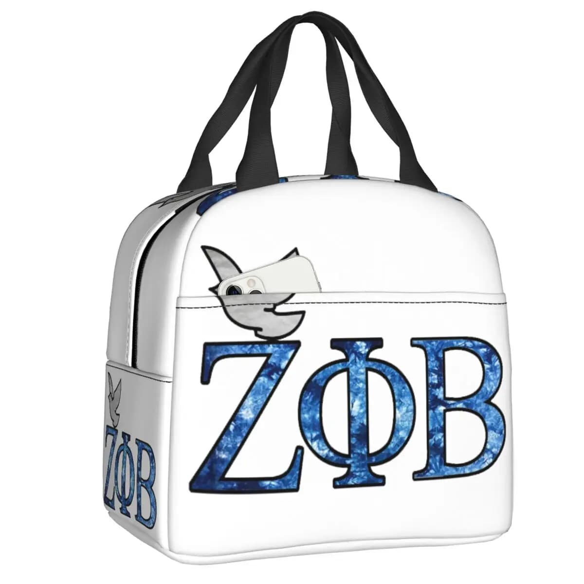 Zeta Phi Beta Lunch Bag for Women Resuable Cooler Thermal Insulated Bento Box Kids School Children Food Picnic Storage Tote