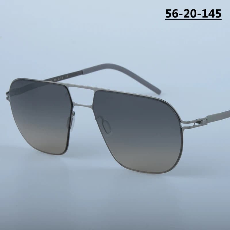 Germany Design Square Polarized Sunglasses Men Women Trendy Pilot Sun Eye Glasses Ultralight Gradual Color Spectacles Eyewear