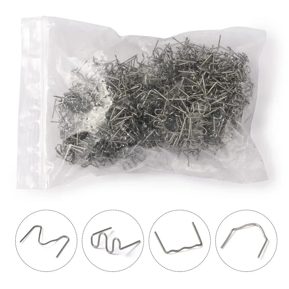 300 Pezzi Graffette Standard Senza Filo per Saldatrici di Plastica, Graffette in Acciaio Inossidabile da 0,6/0,8 mm per Riparazione Carrozzeria Auto