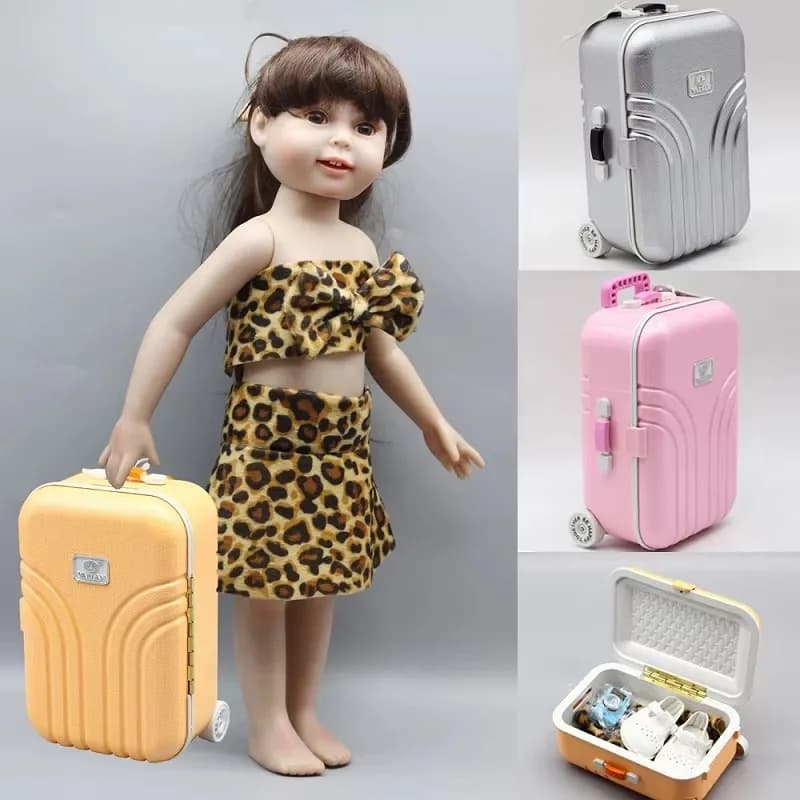Valigia da viaggio in miniatura per casa delle bambole in scala 1/6 per Blythe BJD Salon Azone Pullip Accessori per bambole di moda