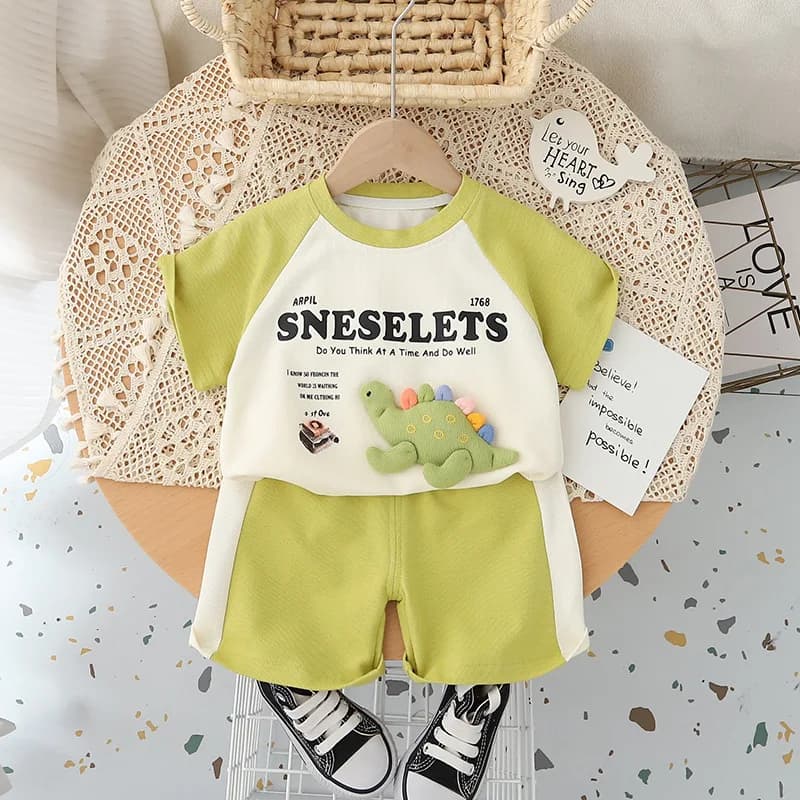 New Summer Baby Boys Clothes For Children Cartoon t-shirt Shorts 2 pz/set Costume da bambino bambini abiti Casual tute infantili